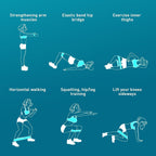 Resistance Bands Sets Portable Exercise Loops for Legs and Hip 3 Resistance Level Workout Weight Bands with Non-Slip Design Workout Flexbands for Home Gym Office Yoga Pilates