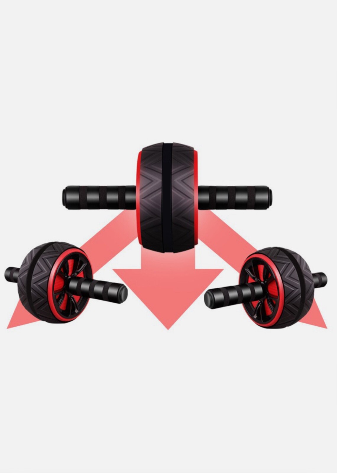 Pro Abs Roller Exercise Wheel Abdominal Core Strength Workout Muscle Cruncher---Black