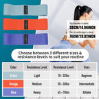 Resistance Bands Sets Portable Exercise Loops for Legs and Hip 3 Resistance Level Workout Weight Bands with Non-Slip Design Workout Flexbands for Home Gym Office Yoga Pilates