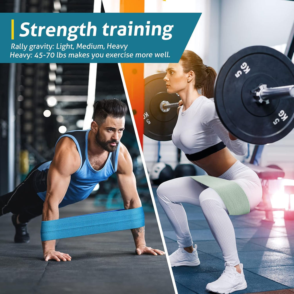 Resistance Bands Sets Portable Exercise Loops for Legs and Hip 3 Resistance Level Workout Weight Bands with Non-Slip Design Workout Flexbands for Home Gym Office Yoga Pilates