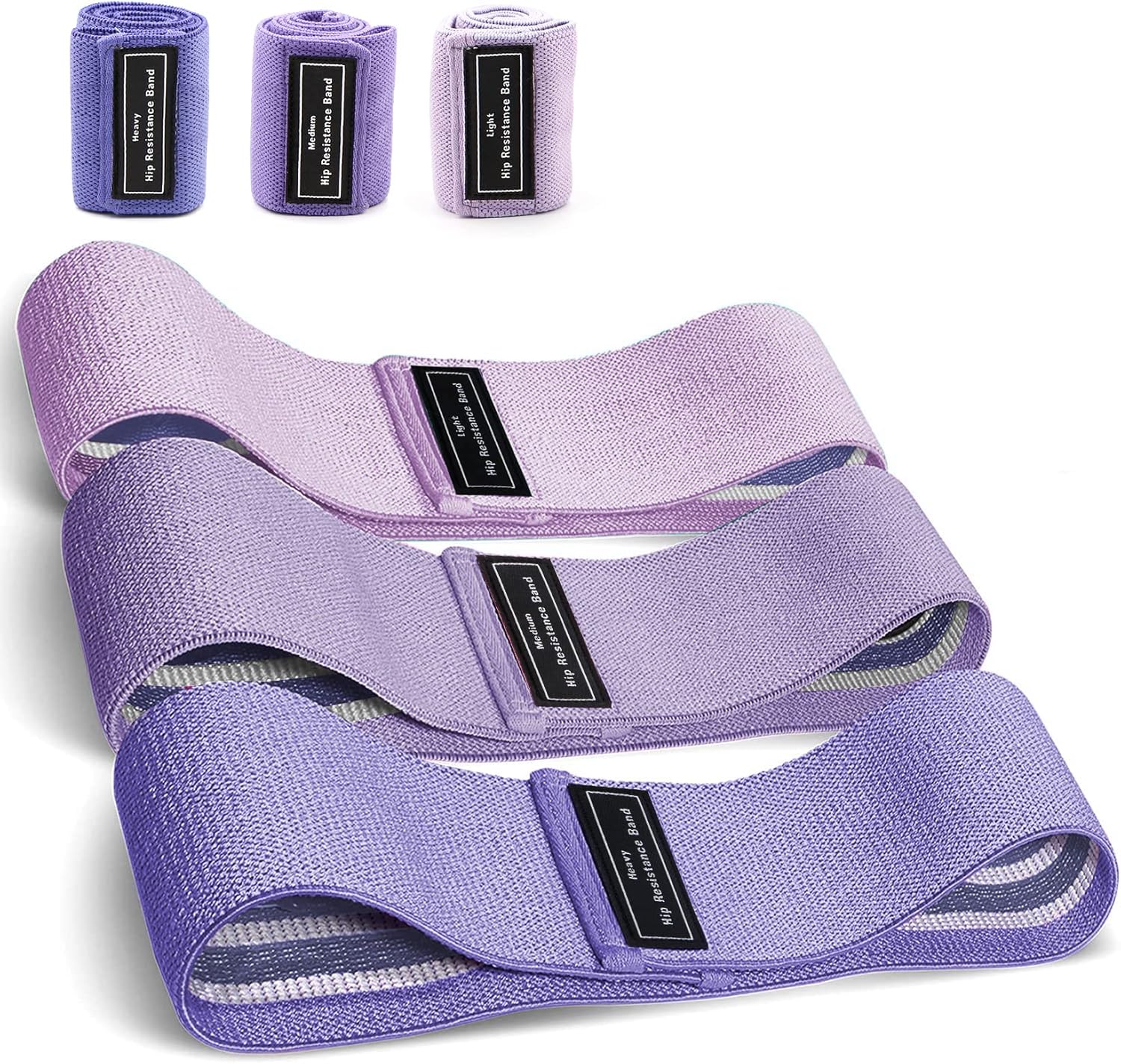 Resistance Bands Sets Portable Exercise Loops for Legs and Hip 3 Resistance Level Workout Weight Bands with Non-Slip Design Workout Flexbands for Home Gym Office Yoga Pilates