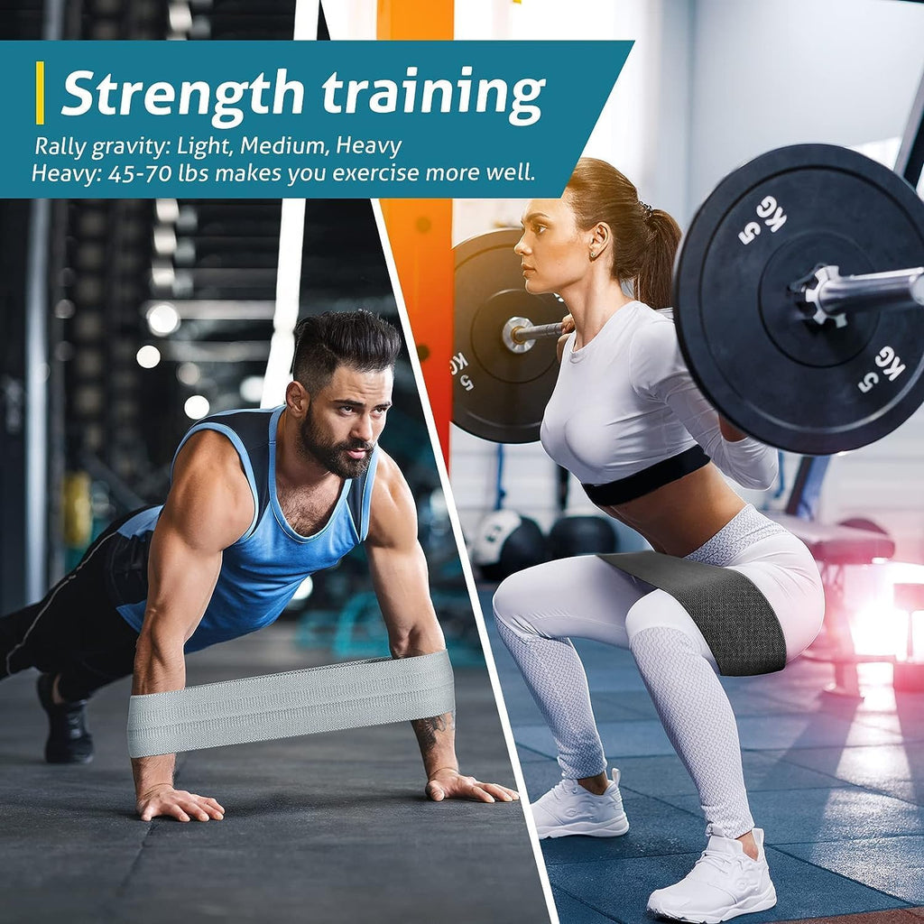 Resistance Bands Sets Portable Exercise Loops for Legs and Hip 3 Resistance Level Workout Weight Bands with Non-Slip Design Workout Flexbands for Home Gym Office Yoga Pilates