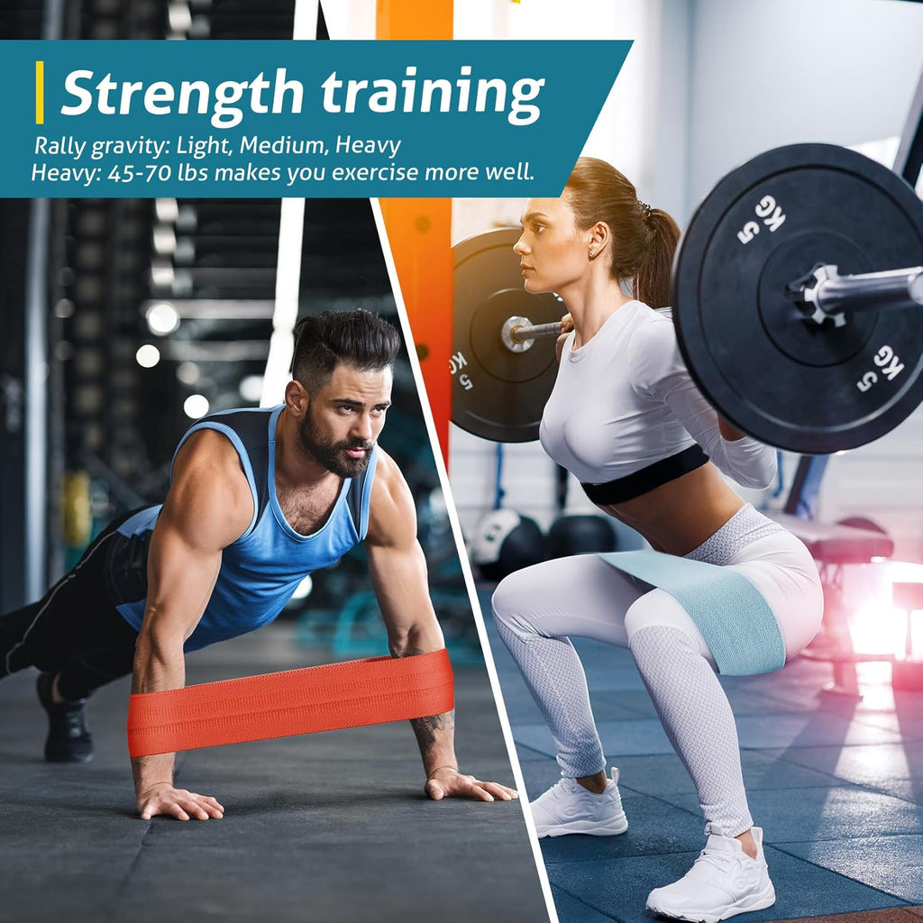 Resistance Bands Sets Portable Exercise Loops for Legs and Hip 3 Resistance Level Workout Weight Bands with Non-Slip Design Workout Flexbands for Home Gym Office Yoga Pilates