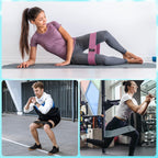 Resistance Bands Sets Portable Exercise Loops for Legs and Hip 3 Resistance Level Workout Weight Bands with Non-Slip Design Workout Flexbands for Home Gym Office Yoga Pilates