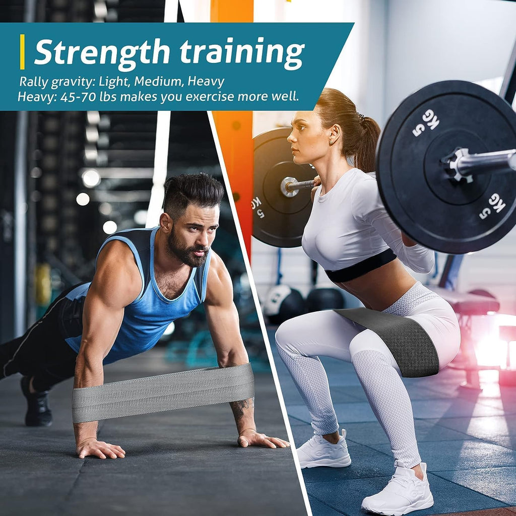 Resistance Bands Sets Portable Exercise Loops for Legs and Hip 3 Resistance Level Workout Weight Bands with Non-Slip Design Workout Flexbands for Home Gym Office Yoga Pilates