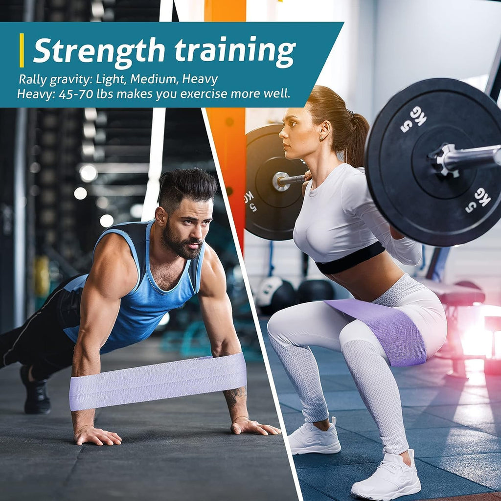 Resistance Bands Sets Portable Exercise Loops for Legs and Hip 3 Resistance Level Workout Weight Bands with Non-Slip Design Workout Flexbands for Home Gym Office Yoga Pilates