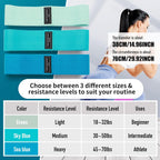 Resistance Bands Sets Portable Exercise Loops for Legs and Hip 3 Resistance Level Workout Weight Bands with Non-Slip Design Workout Flexbands for Home Gym Office Yoga Pilates