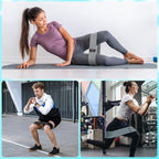 Resistance Bands Sets Portable Exercise Loops for Legs and Hip 3 Resistance Level Workout Weight Bands with Non-Slip Design Workout Flexbands for Home Gym Office Yoga Pilates