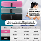 Resistance Bands Sets Portable Exercise Loops for Legs and Hip 3 Resistance Level Workout Weight Bands with Non-Slip Design Workout Flexbands for Home Gym Office Yoga Pilates